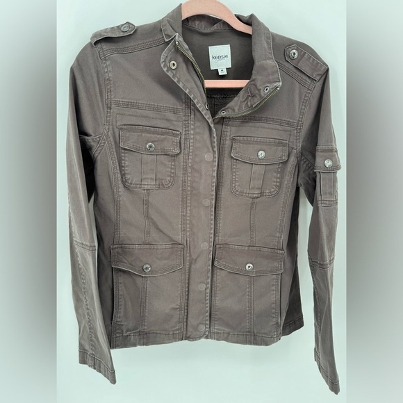 kensie Jeans for Women Lightweight Zip-Up Utility Transitional Spring Jacket - Picture 1 of 12